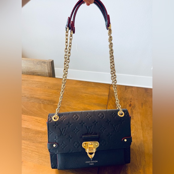 100% authentic Louis Vuitton Vavin PM Monogram Empreinte Leather blue/red - Picture 13 of 16